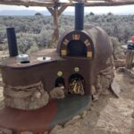 Outdoor Wood-Fired Cooking Complex with Cob Oven & Rocket-Lorena Stove in New Mexico